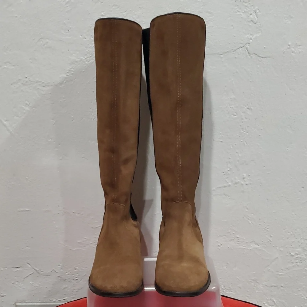 Anthropologie Modern Vintqge Made In Brazil Brown Suede Chelsea Riding Boots